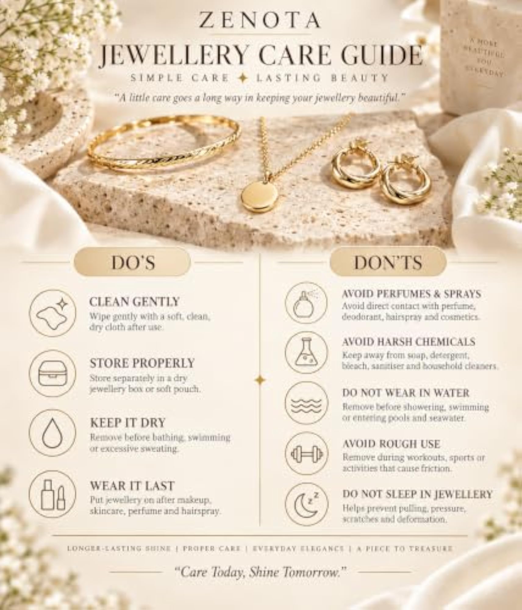 Women's 18K Gold Plated Layered Pearl & Charm Necklace Set